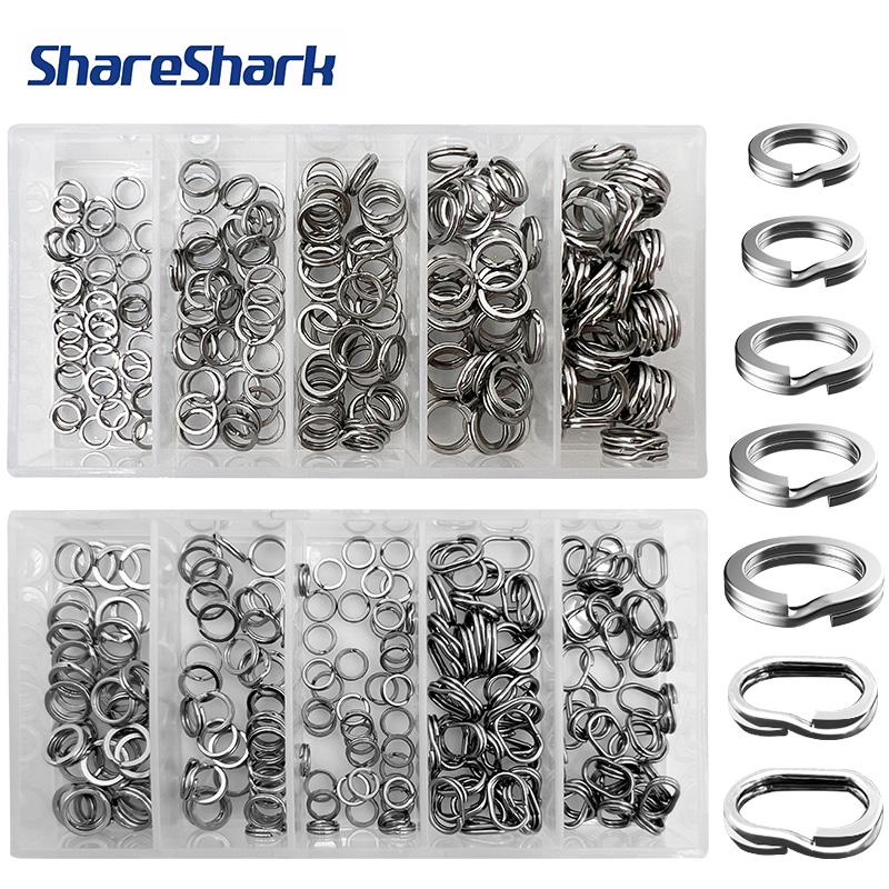 Fishing Lure Box - ShareShark 200pcs/kotak Cincin Pisah Baja Tahan