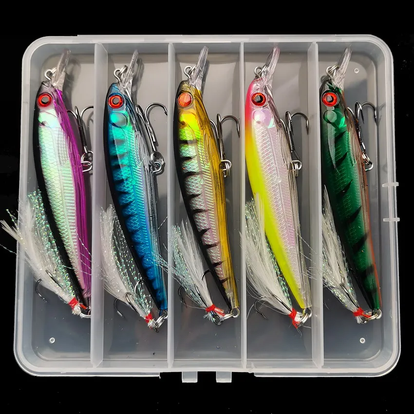 Fishing Lure Box - 5 buah/kotak umpan pancing bionik mata