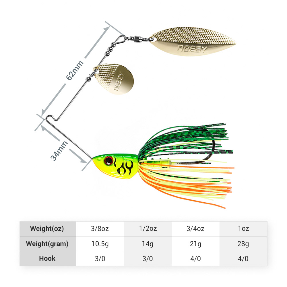 Noeby Spinnerbait 10.5G 14G 21 - Fishing Lure Blade Bait ulasan dan harga