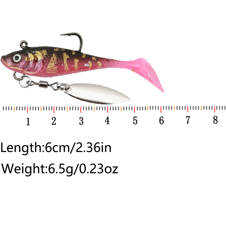 5PCS Umpan Lunak T-Tail Buatan - Fishing Lure Blade Bait ulasan dan harga