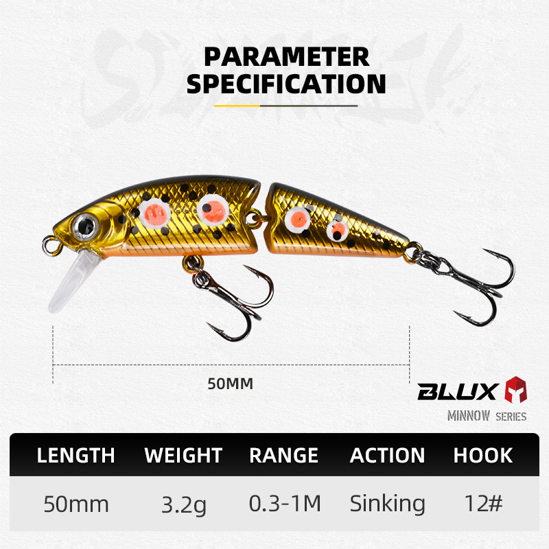 BLUX DR. Minnow bersama 50S um - Fishing Lure Popper ulasan dan harga