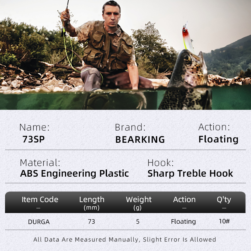 BEARKING Model Baru 73Mm 5G Um - Fishing Lure Crankbait ulasan dan harga