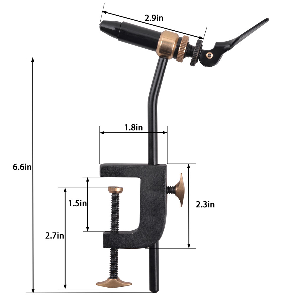 Rotary Fly mengikat alat Vise  - Fishing Lure Jig ulasan dan harga