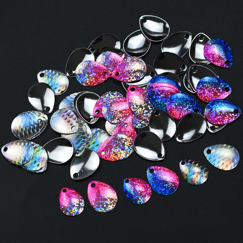 6Pcs Sendok Skala Ikan Iridesc - Fishing Lure Blade Bait ulasan dan harga