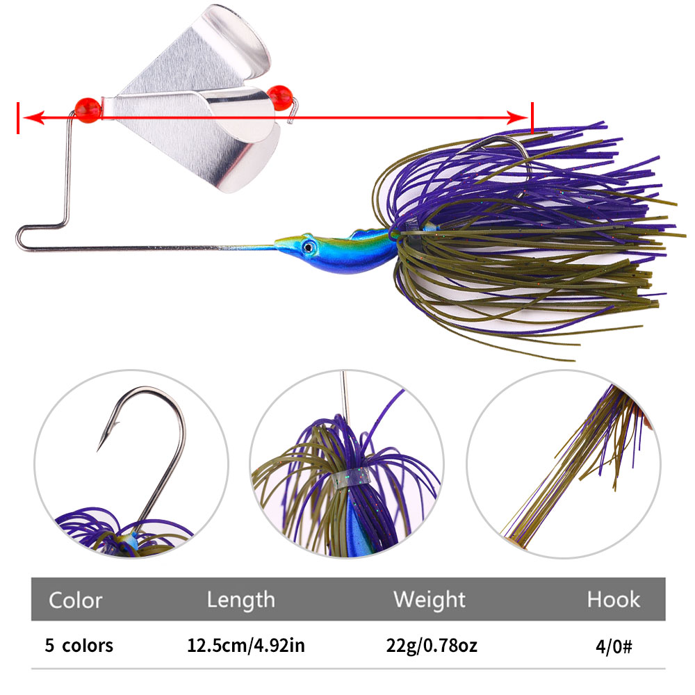 Umpan Pancing Buzzbait 22g den - Fishing Lure Blade Bait ulasan dan harga