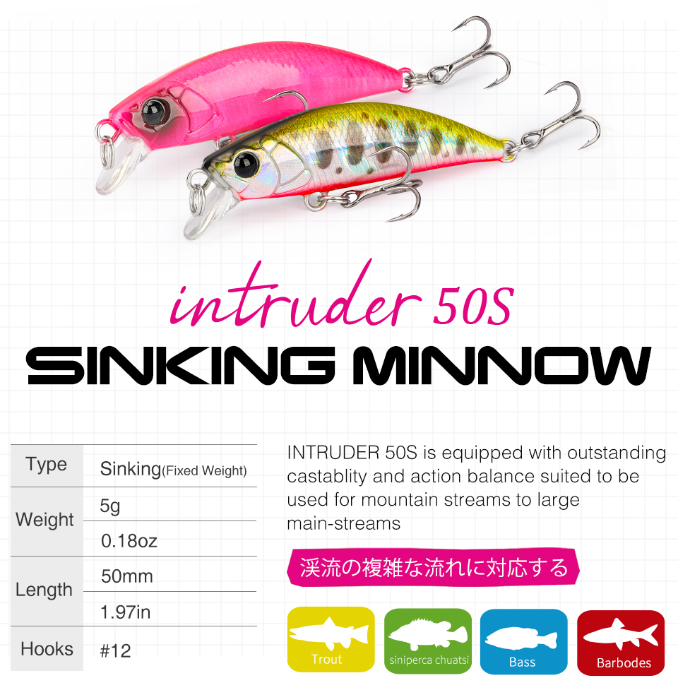 TSURINOYA 50S WARNA BARU 5cm 5 - Fishing Lure Jerkbait ulasan dan harga