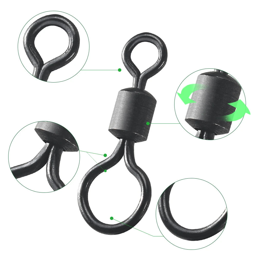 100pcs Swivel Pancing Ikan Mas - Fishing Lure Accessories ulasan dan harga
