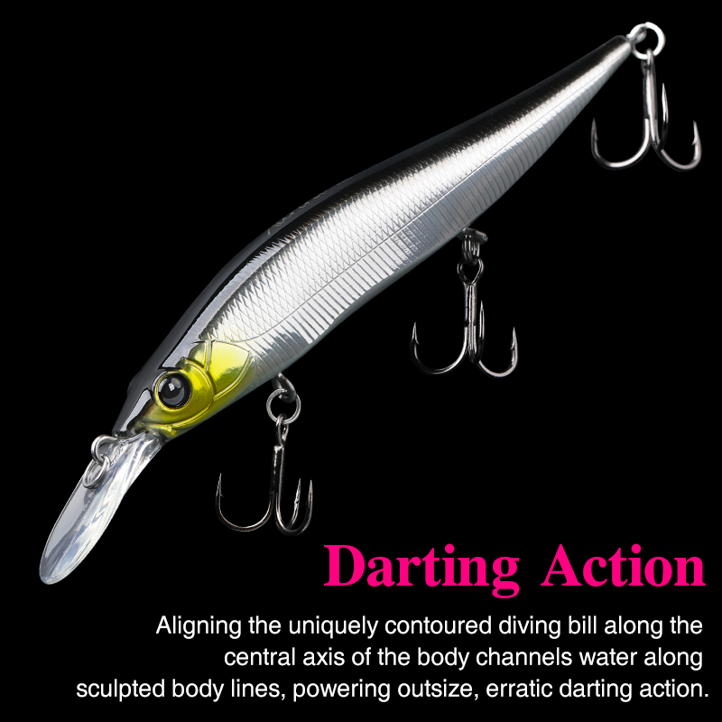 TSURINOYA Suspending Minnow Je - Fishing Lure Jerkbait ulasan dan harga