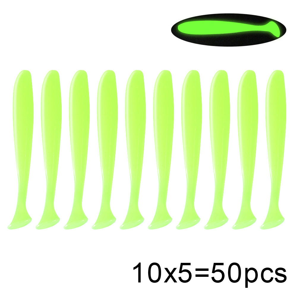 QXO 50 buah/lot umpan berenang - Fishing Lure Soft Plastic ulasan dan harga
