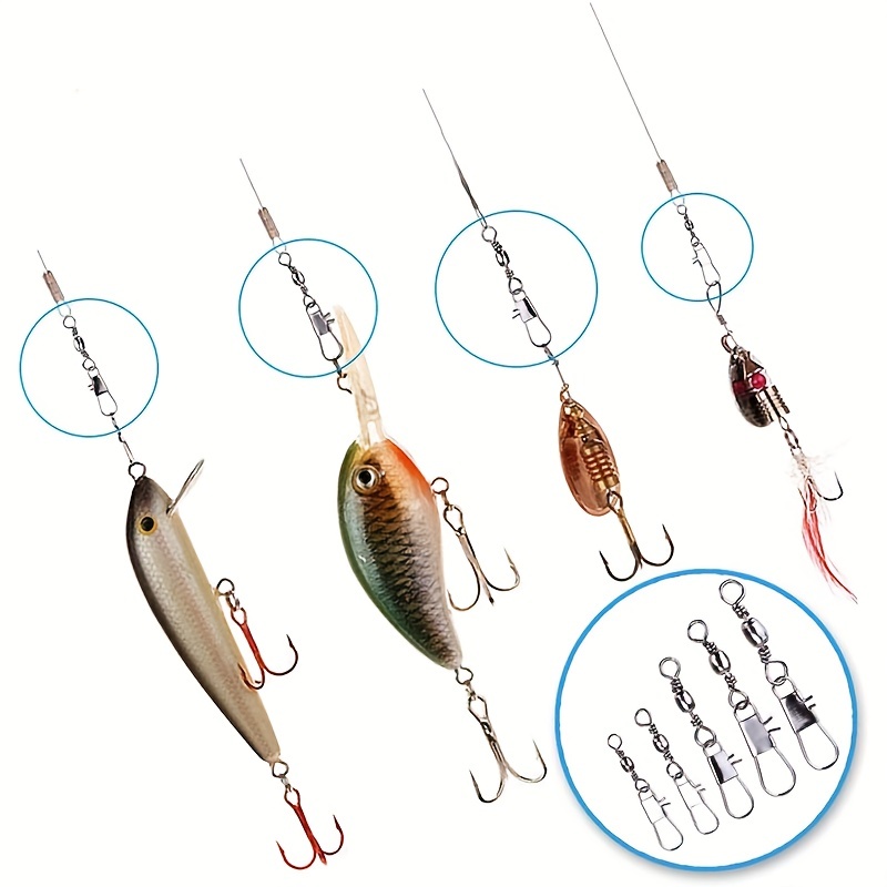50/200pcs Barrel Snap Swivel A - Fishing Lure Accessories ulasan dan harga